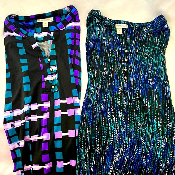 Dana Buchman Tops - Dana Buchman / 2~Colorful Blouses With Sleeves / Identically The Same.